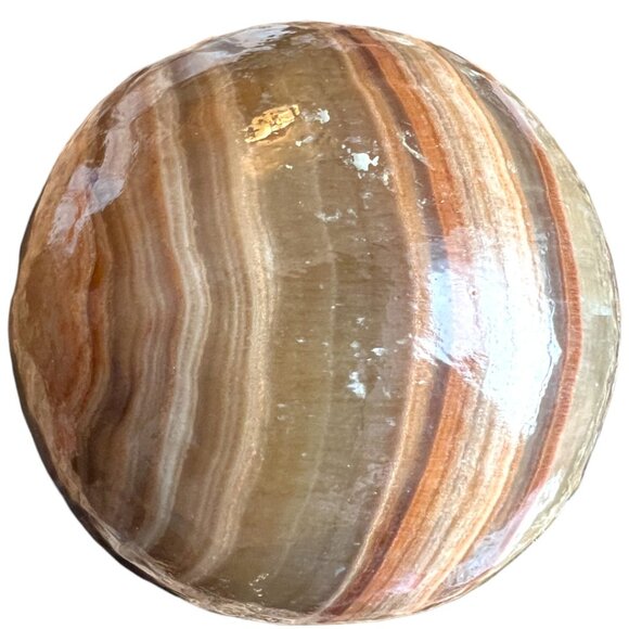 Vtg 1974 Hand-carved Natural Banded Jasper Mushroom Browns and Tans Freestanding - Picture 9 of 15